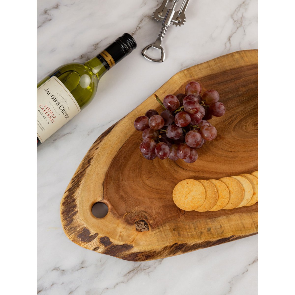 Boomschijf 34x216cm o. 52x24cm serveerbord snijplank hout serveerlade decoratie Acacia solide
