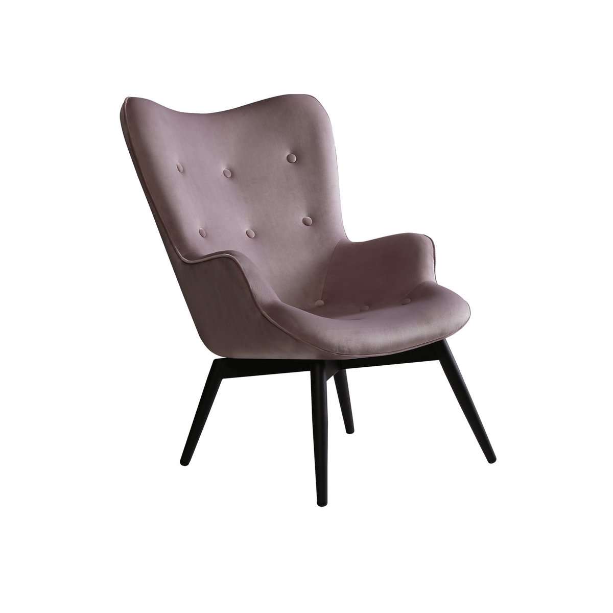 Fauteuil roze fluweel