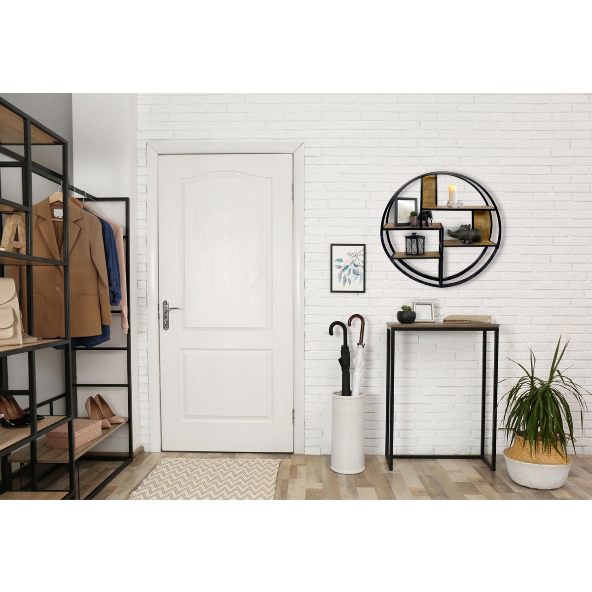 Muurplank hangende gegale boeken plank bookboard 80 x 80 x 20 cm bolton metalen frame zwart mat