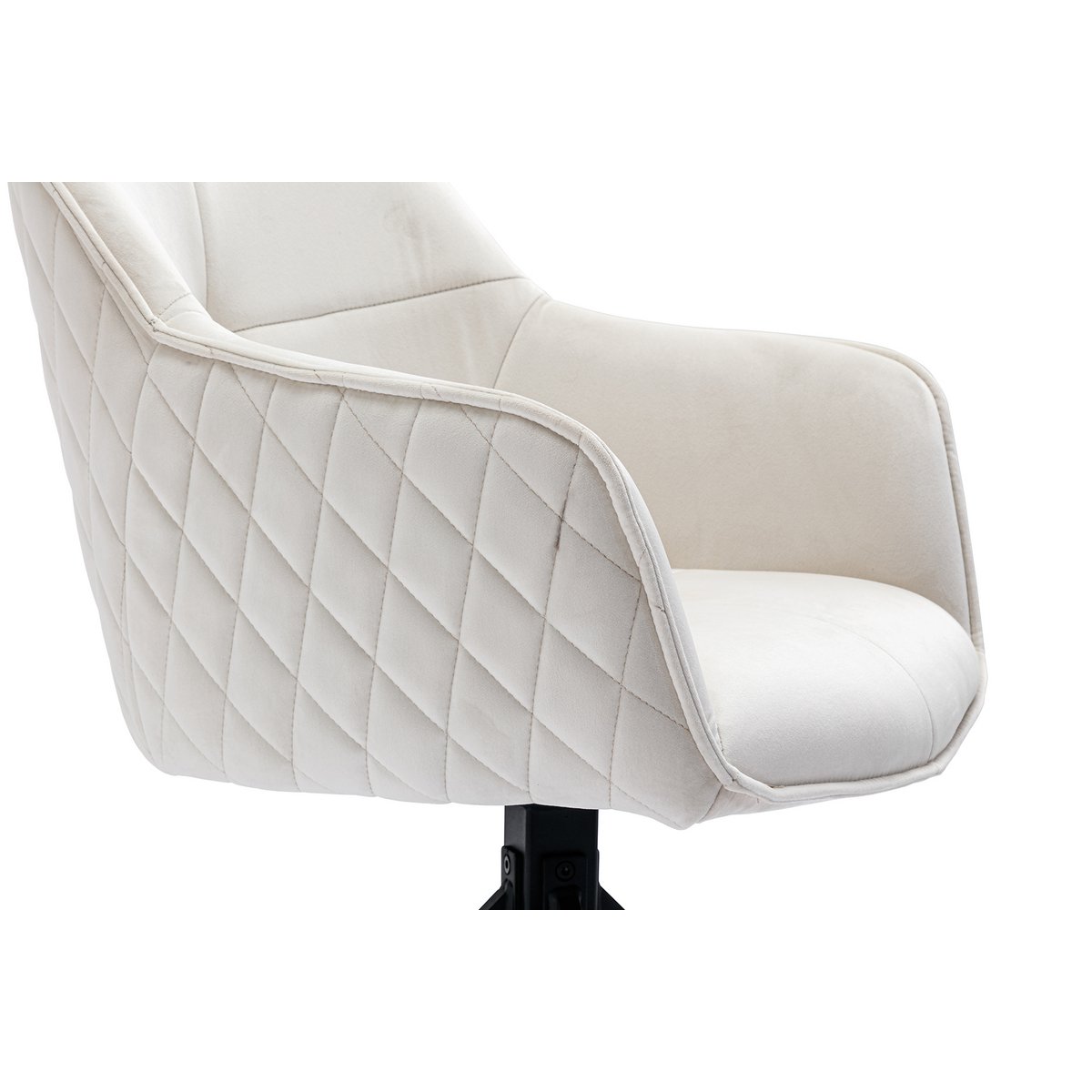 Fauteuil met honingraatquilt beige