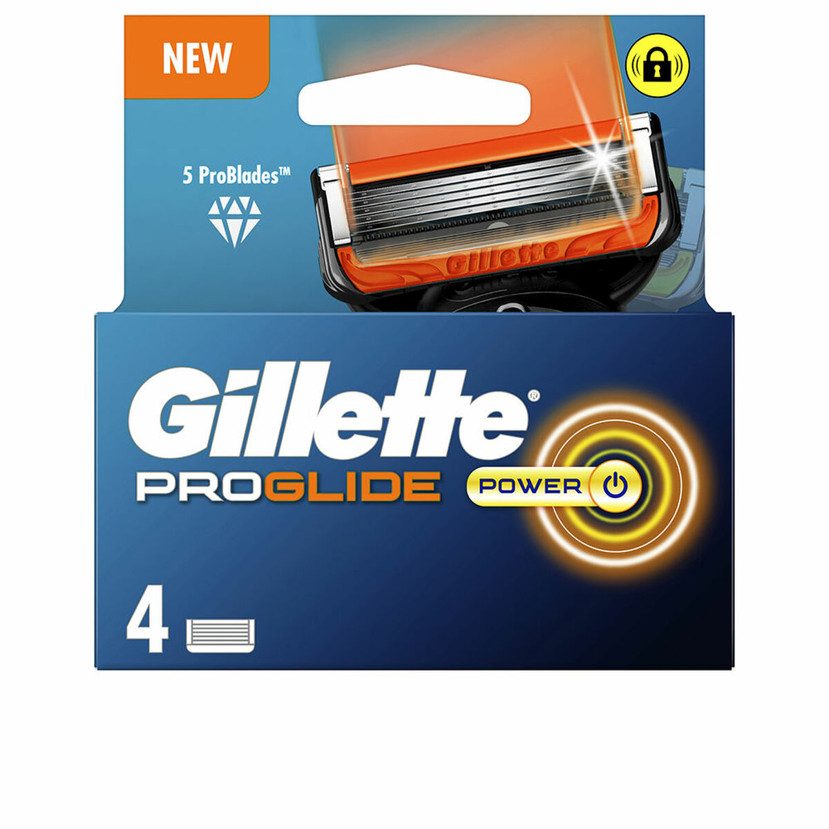 Scheermes Gillette Fusion Proglide Power (4 Stuks)