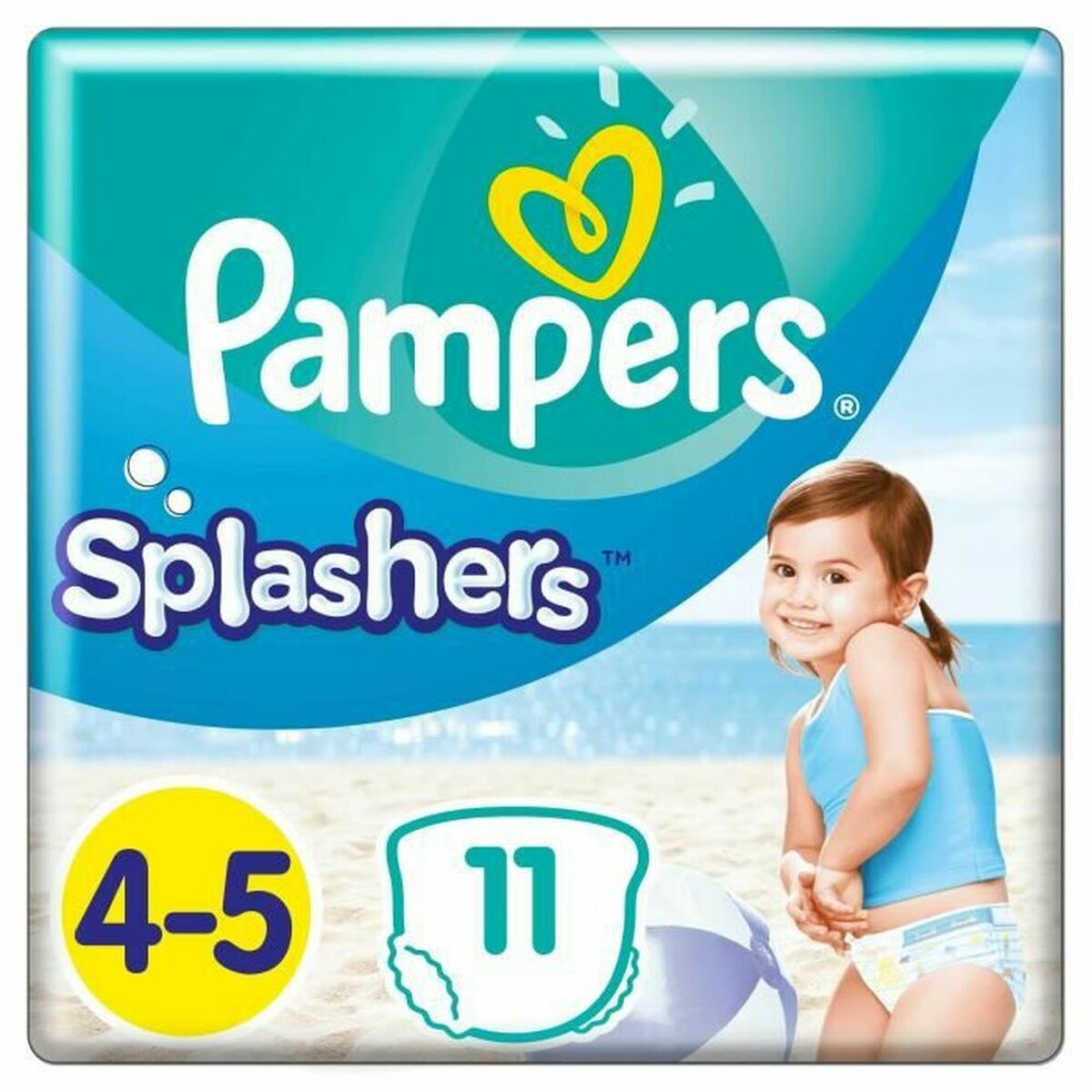 Wegwerpluiers Pampers Splashers 4-5