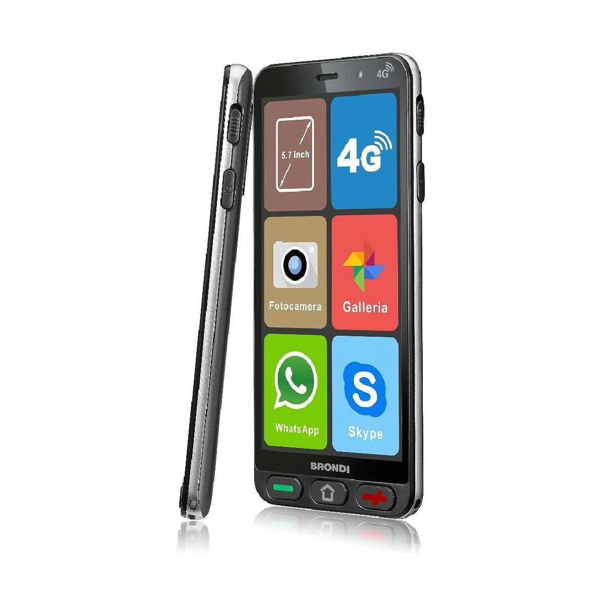 Smartphone Brondi AMICO S Zwart 1 GB RAM 8 GB RAM Quad Core 5,7" 8 GB