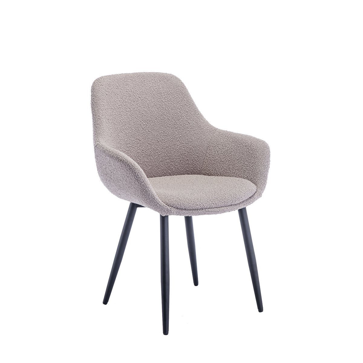 Fauteuil Bouclé stof taupe set van 2