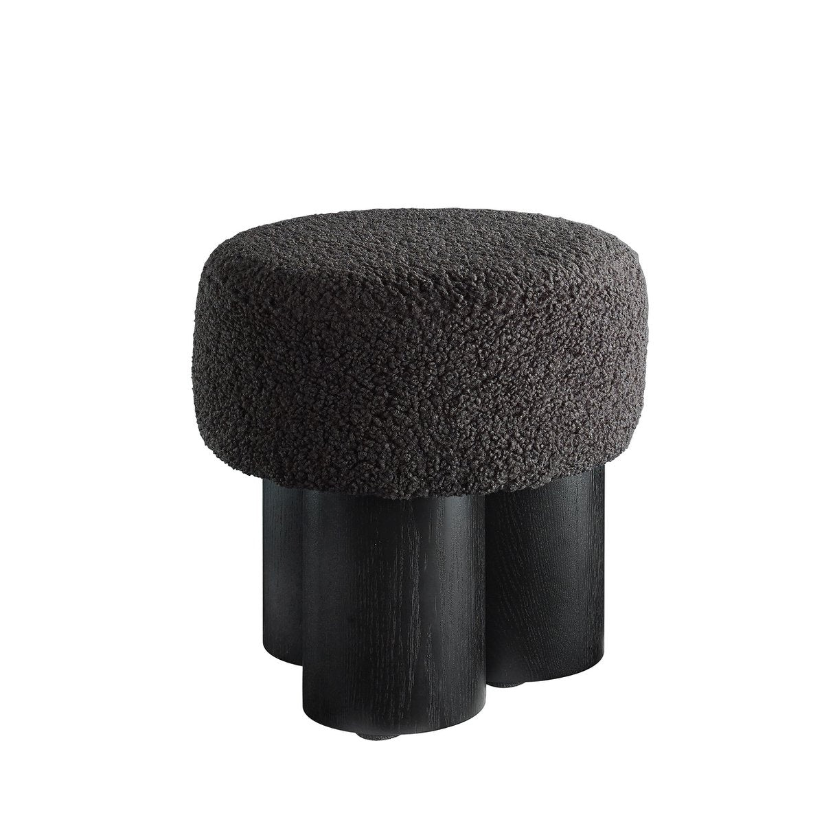 Stoel pouf Ø 50 cm zwart/grijs