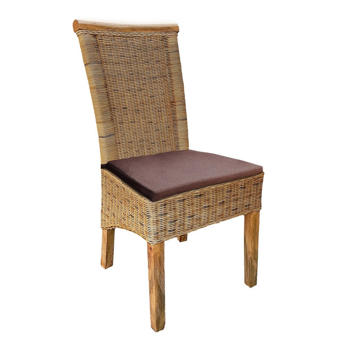 Eetkamerstoelen set van 4 rotan stoel tabacco Perth rotan stoel rieten stoel duurzaam
