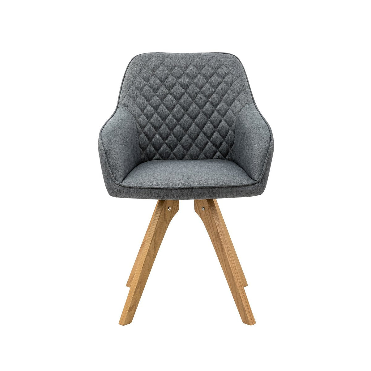 Fauteuil set van 2 grijs textiel