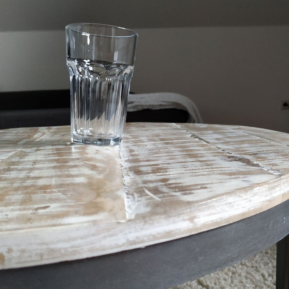 Bijzettafel Duurzame salontafel Woonkamer Tafel Ronde Lexington Ø 55 cm Metalen frame Solid