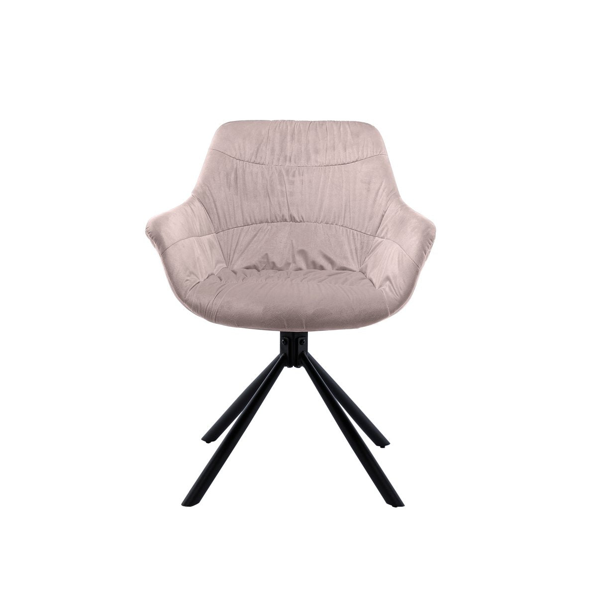 Fauteuil met honingraatstiksel in roze fluweel