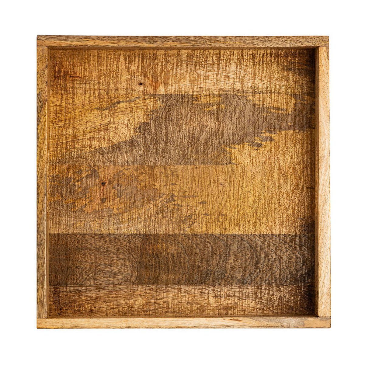 Serveer dienblad Woon Trade 40x40cm Trade Wood Serving Tray Decoration Tray Square gemaakt van mango
