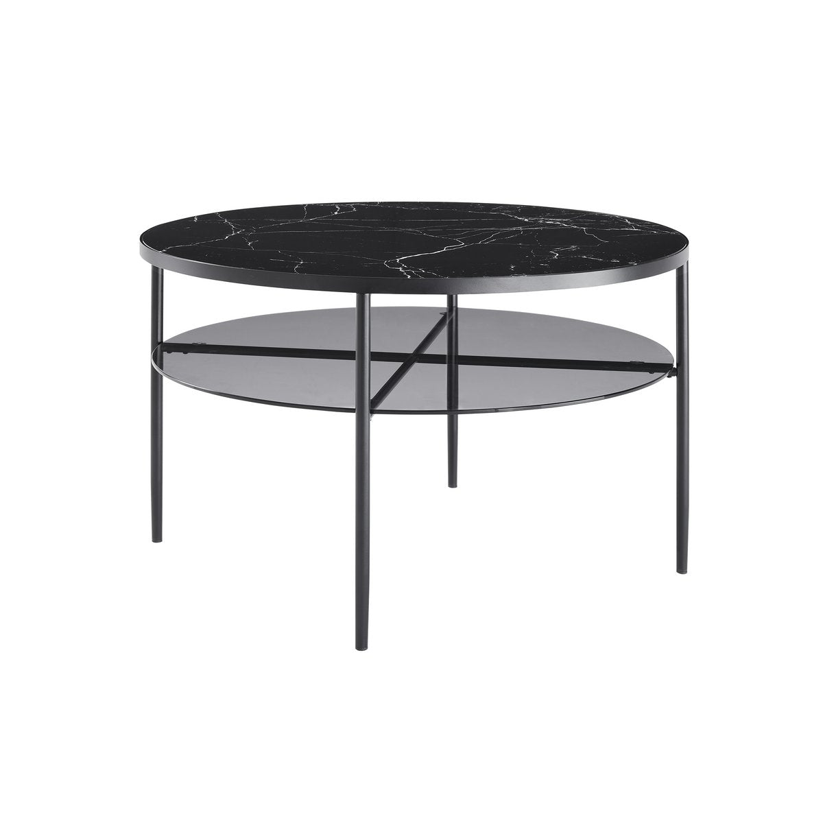 Salontafel Ø 81 cm zwart