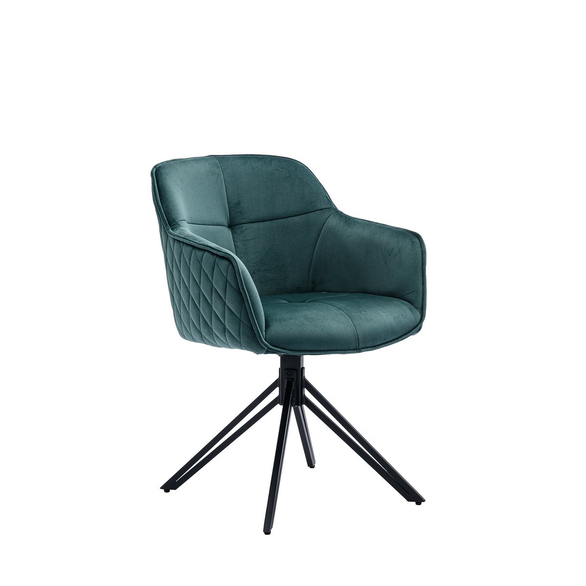Fauteuil met honingraatquilt groen