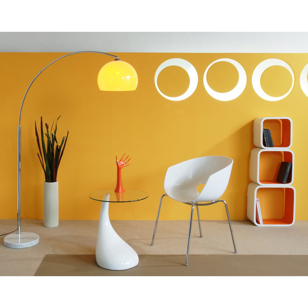 Booglamp 208 cm oranje