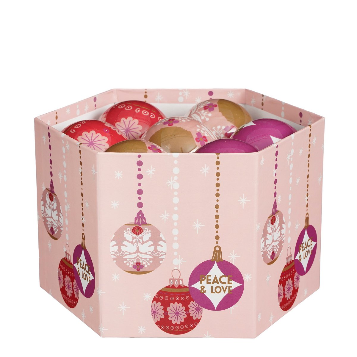 Kerstballen set  Rood