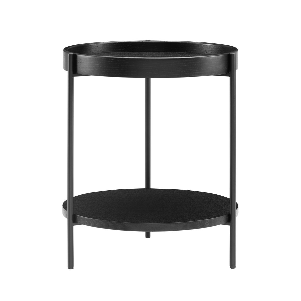 Bijzettafel Ø 44 cm zwart