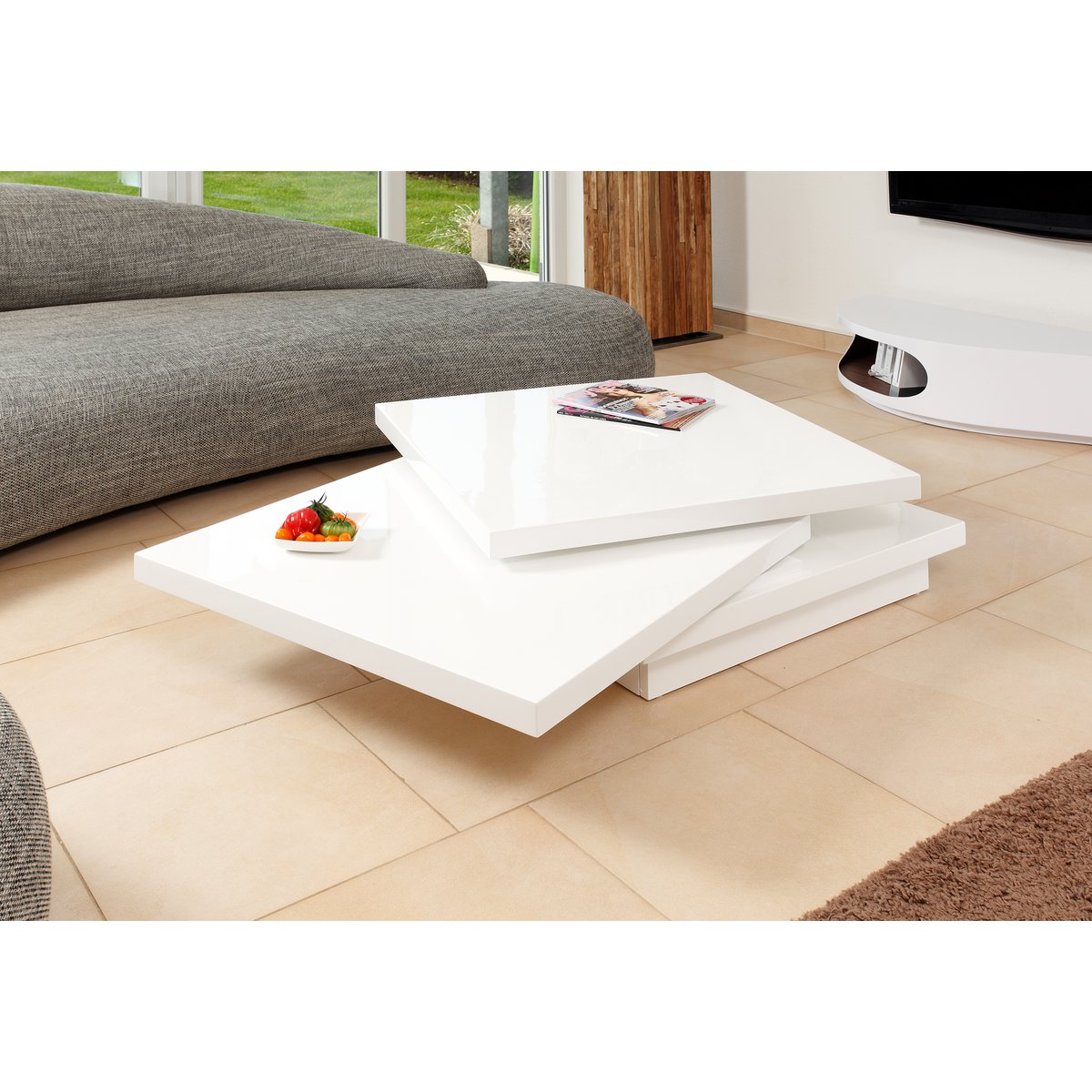 Salontafel 120X80 cm wit
