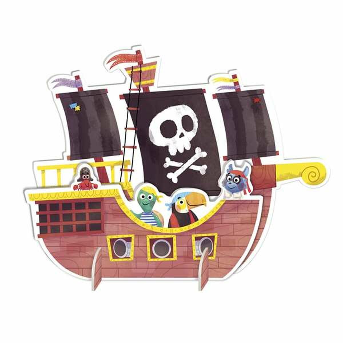 Kinderpuzzel Diset XXL Piratenboot 48 Onderdelen