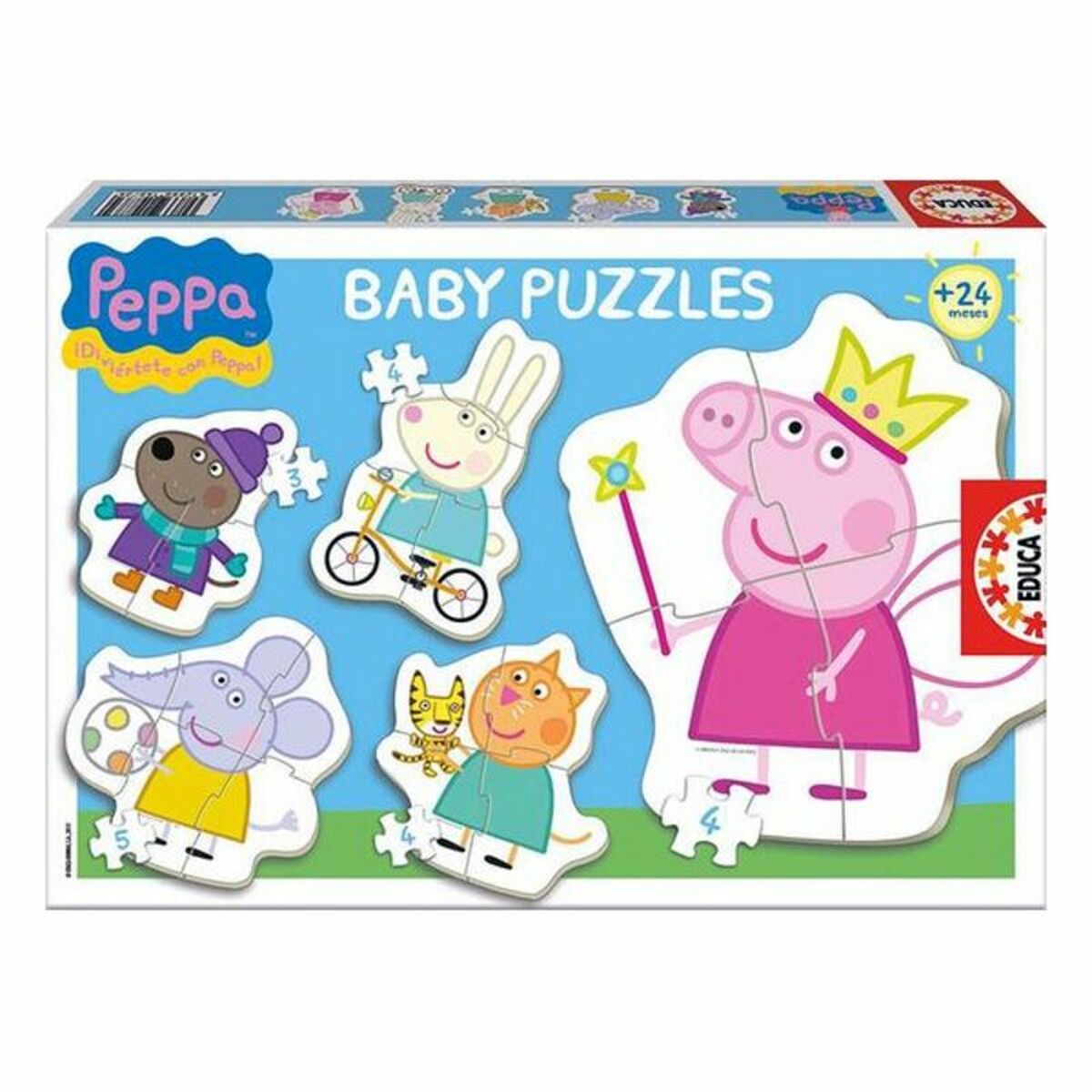 Set van 5 Puzzels Peppa Pig Educa Baby 15622 24 Onderdelen