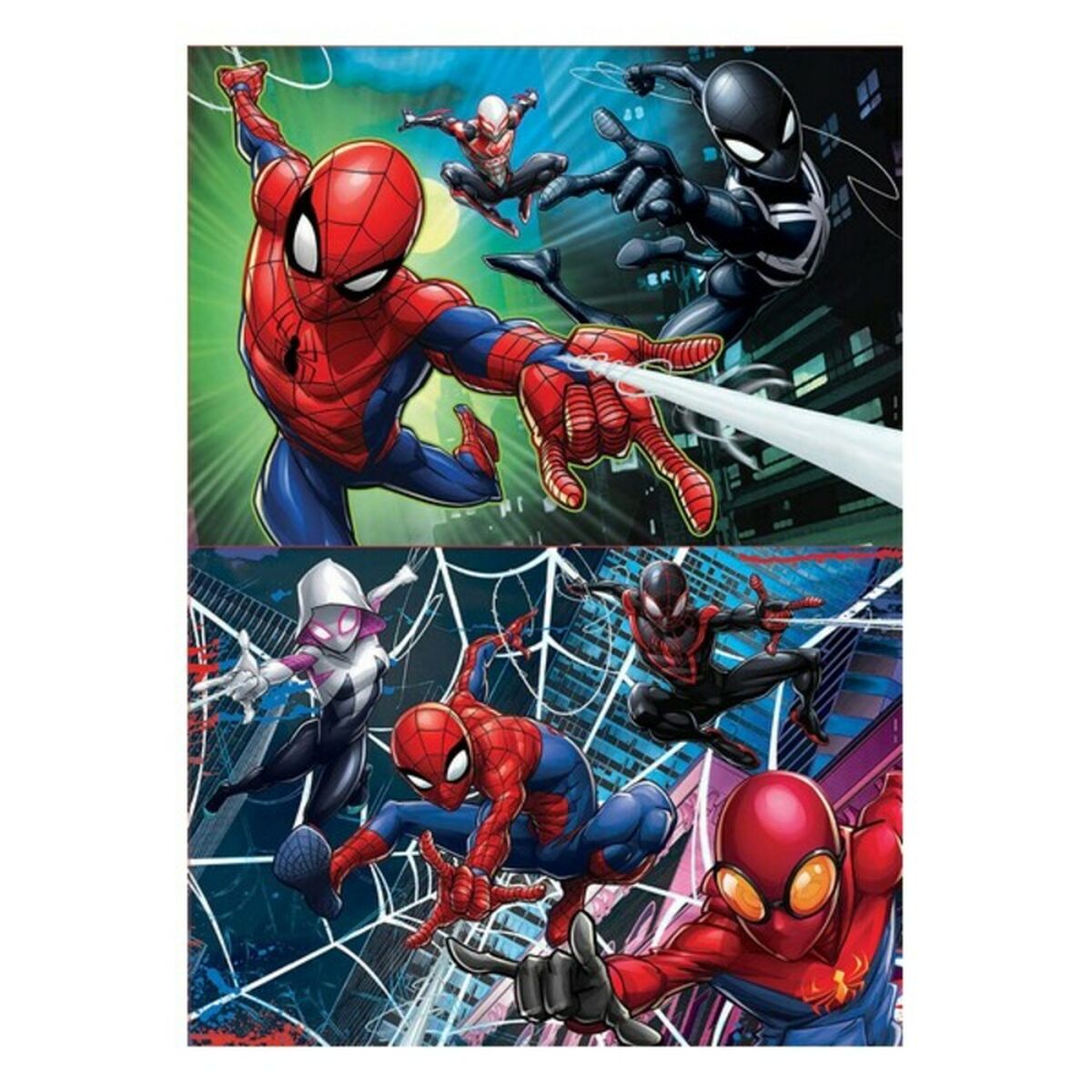 Set van 2 Puzzels   Spider-Man Hero         100 Onderdelen 40 x 28 cm