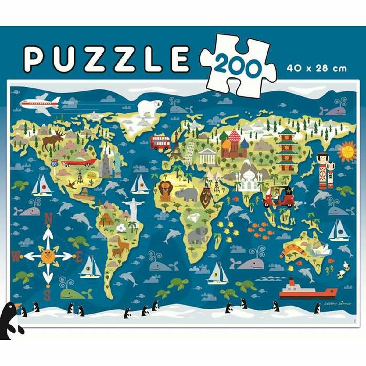 Kinderpuzzel Educa Mapamundi (200 pcs)