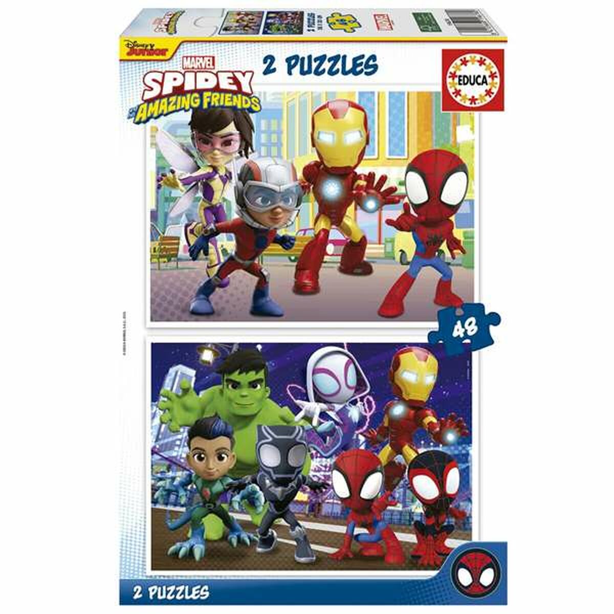 Set van 2 Puzzels Educa Spidey Amazing Friends