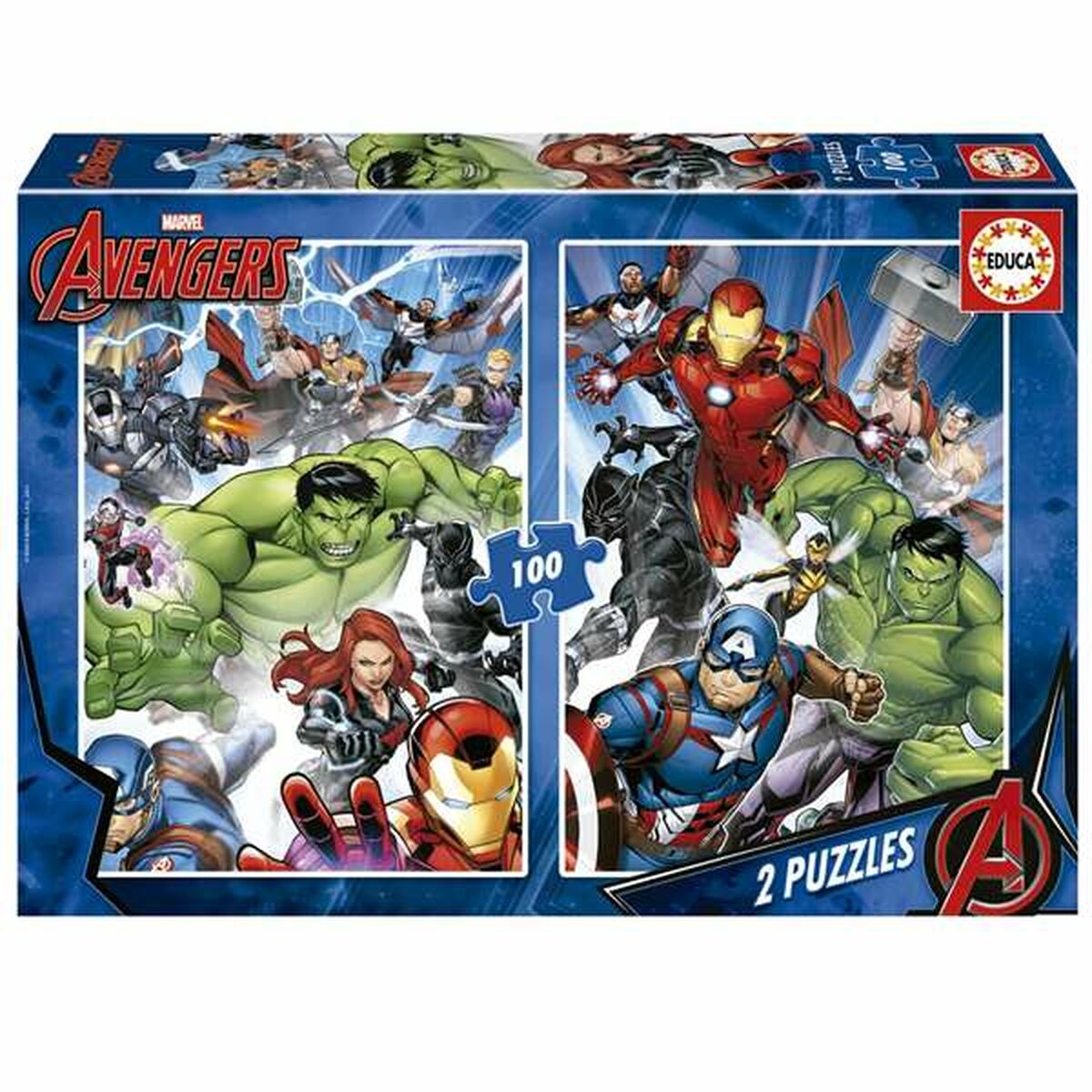 Set van 2 Puzzels The Avengers 100 Onderdelen
