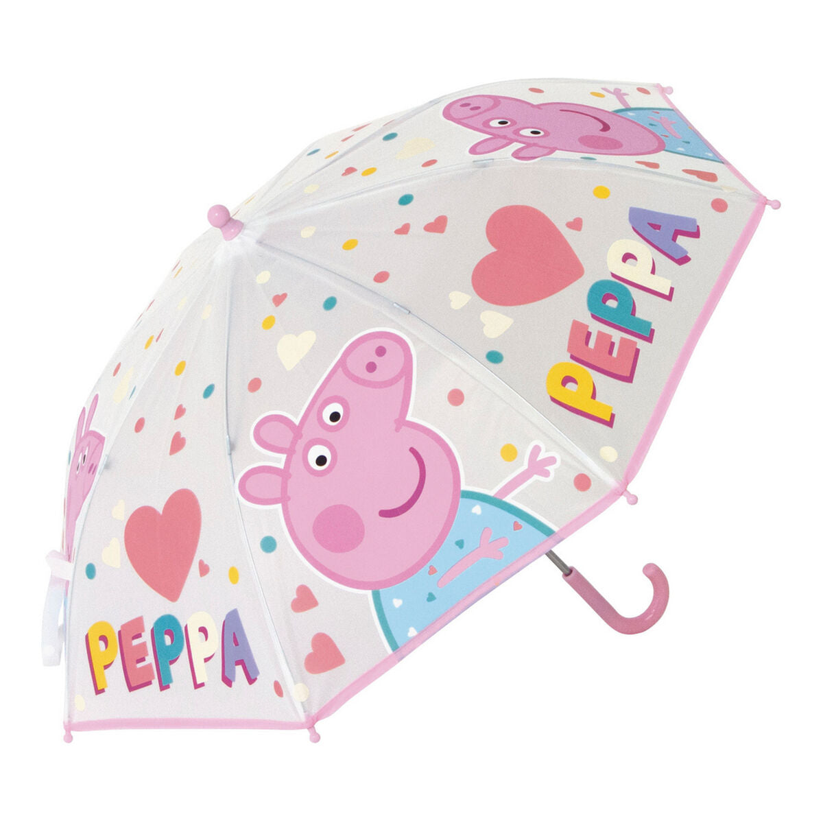 Paraplu Peppa Pig Having fun Licht Roze (Ø 80 cm)