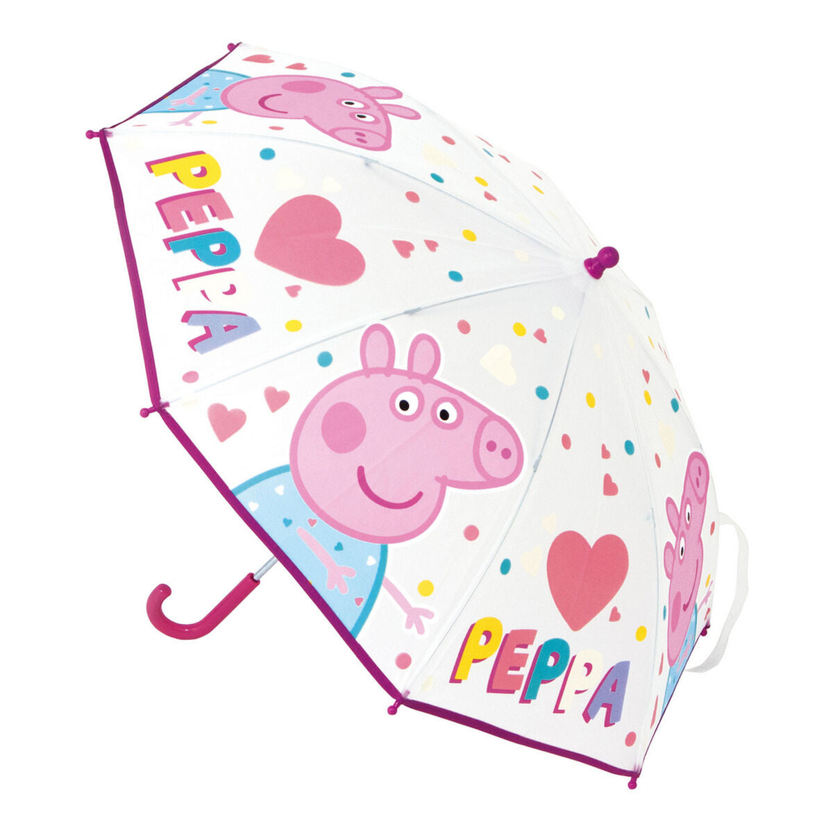 Paraplu Peppa Pig Having fun Roze (Ø 80 cm)