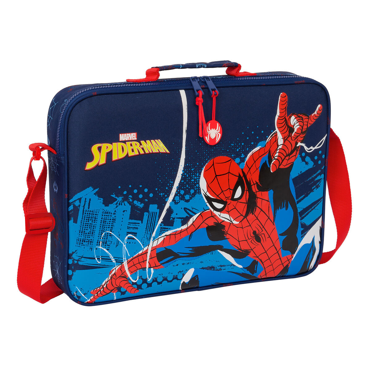 Schooltas Spider-Man Neon Marineblauw 38 x 28 x 6 cm