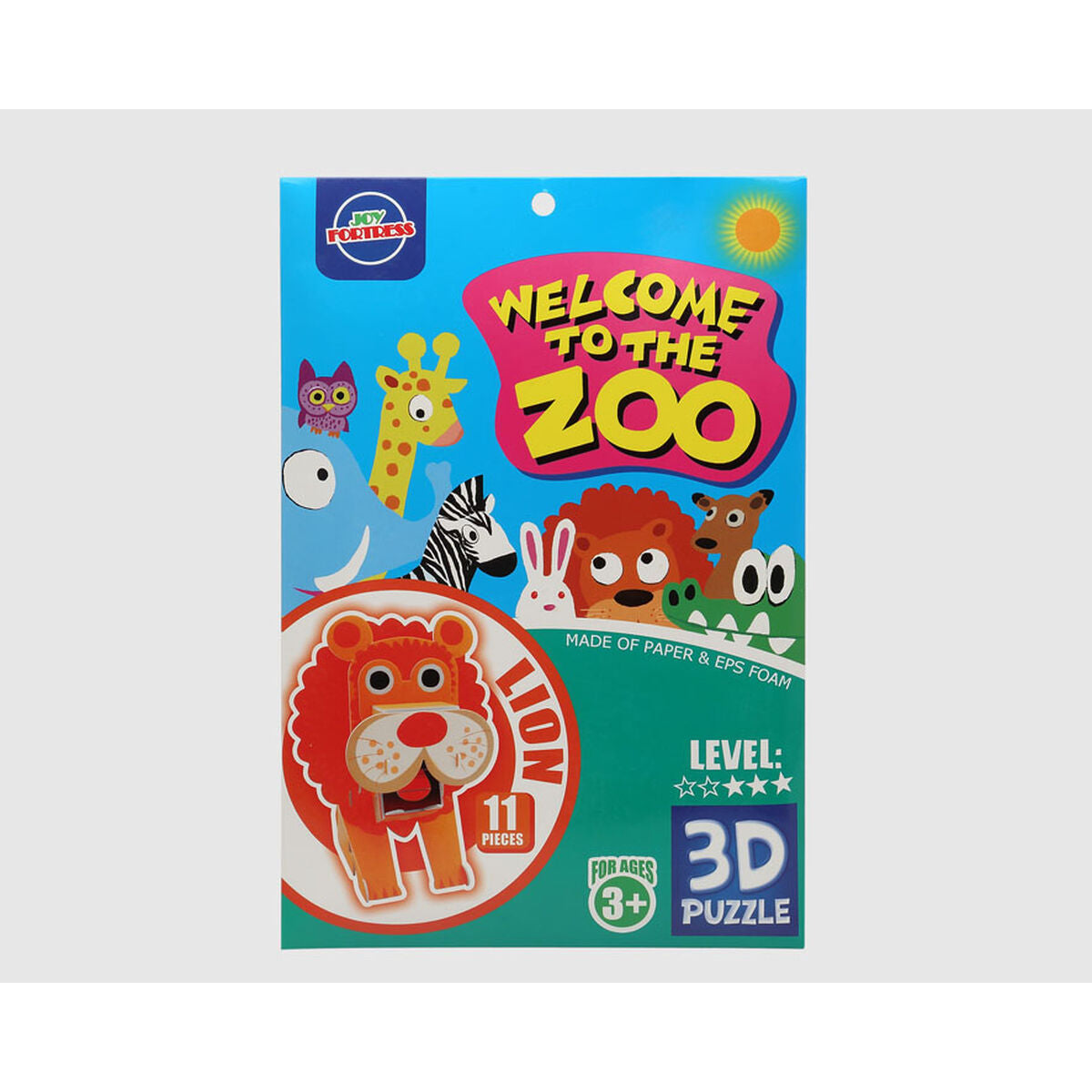 3D puzzel Zoo 27 x 18 cm 11 Onderdelen Leeuw