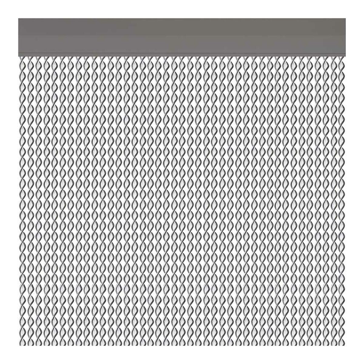 Gordijn Acudam Cadaques Deuren Zilverkleurig Buitenkant PVC Aluminium 90 x 210 cm