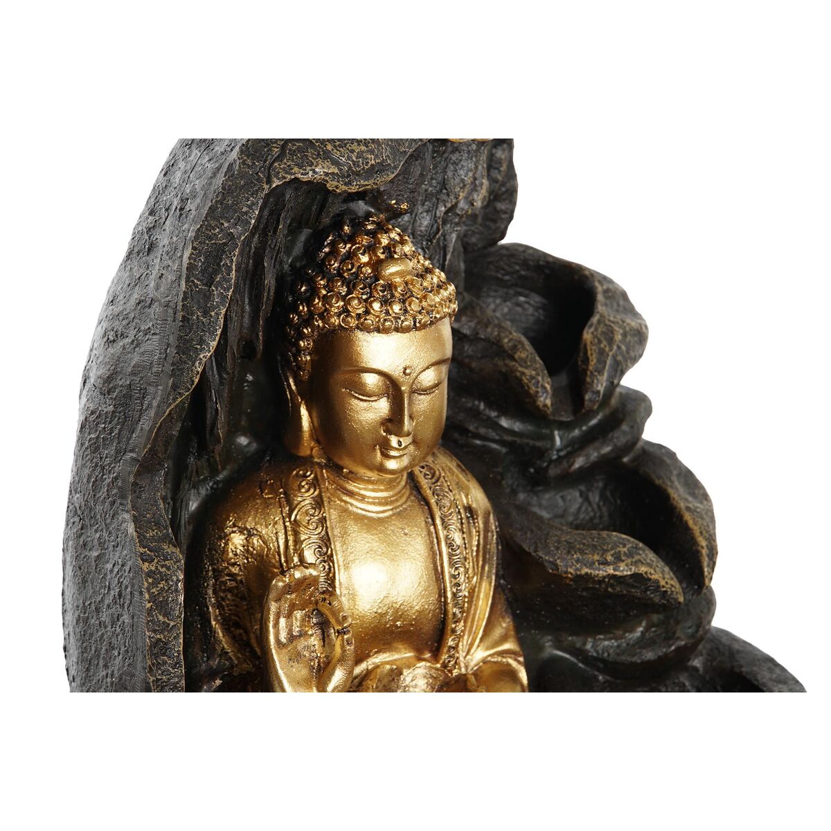 Fontän DKD Home Decor Hars Boeddha Orientaals 21 x 21 x 25 cm (2 Stuks)