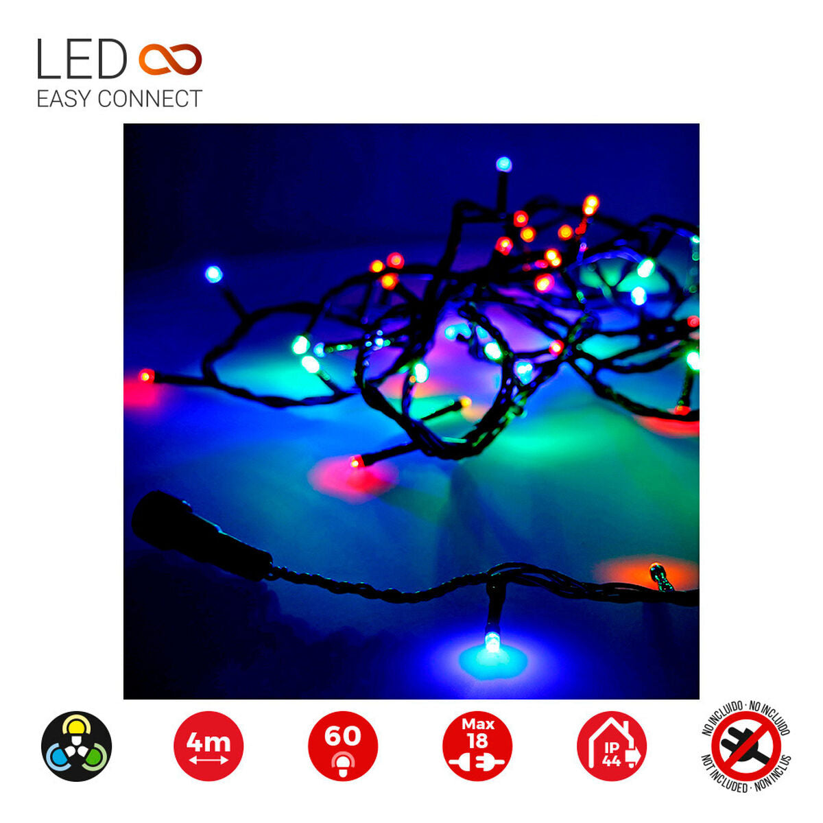 LED-lichtkrans EDM Easy-Connect Multicolour (4 m)
