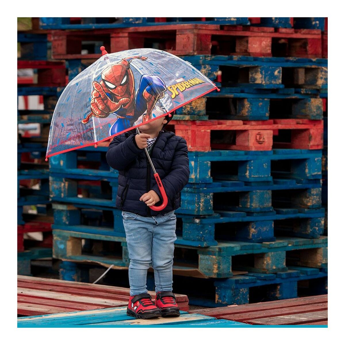 Paraplu Spiderman 2400000615 Blauw (Ø 71 cm)