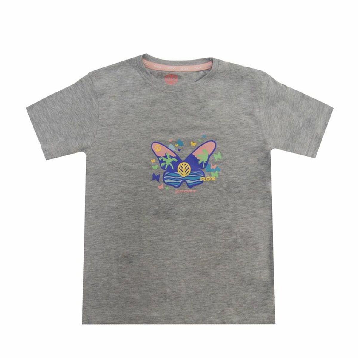 T-Shirt met Korte Mouwen voor kinderen Rox Butterfly Lichtgrijs
