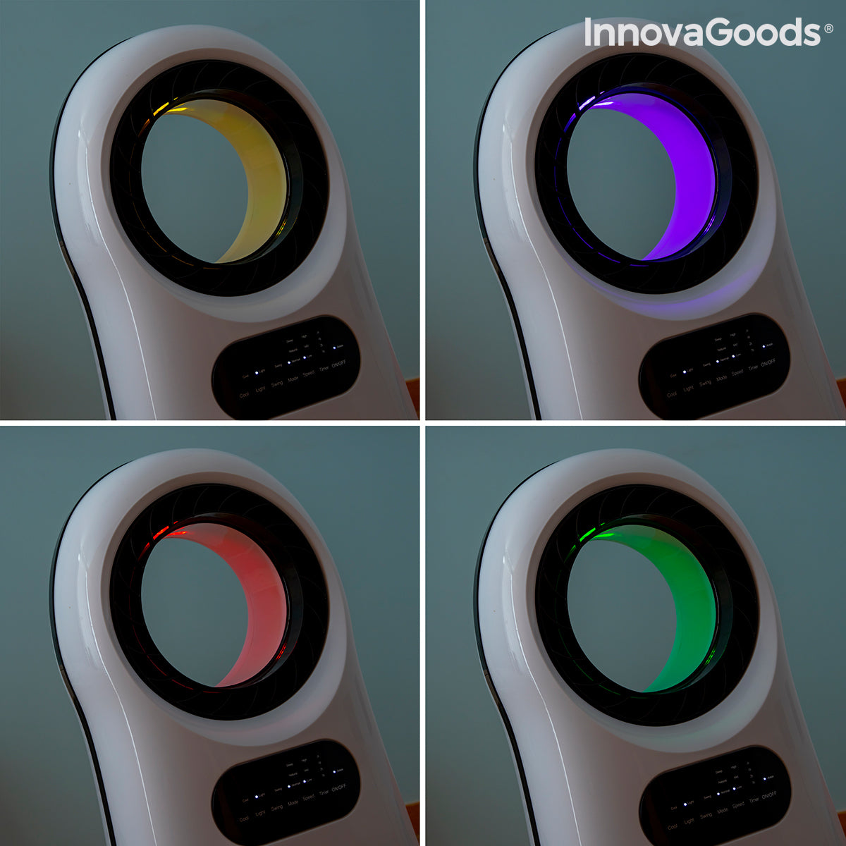 Bladloze, verdampende airconditioner met LED InnovaGoods EVAREER (Refurbished A)