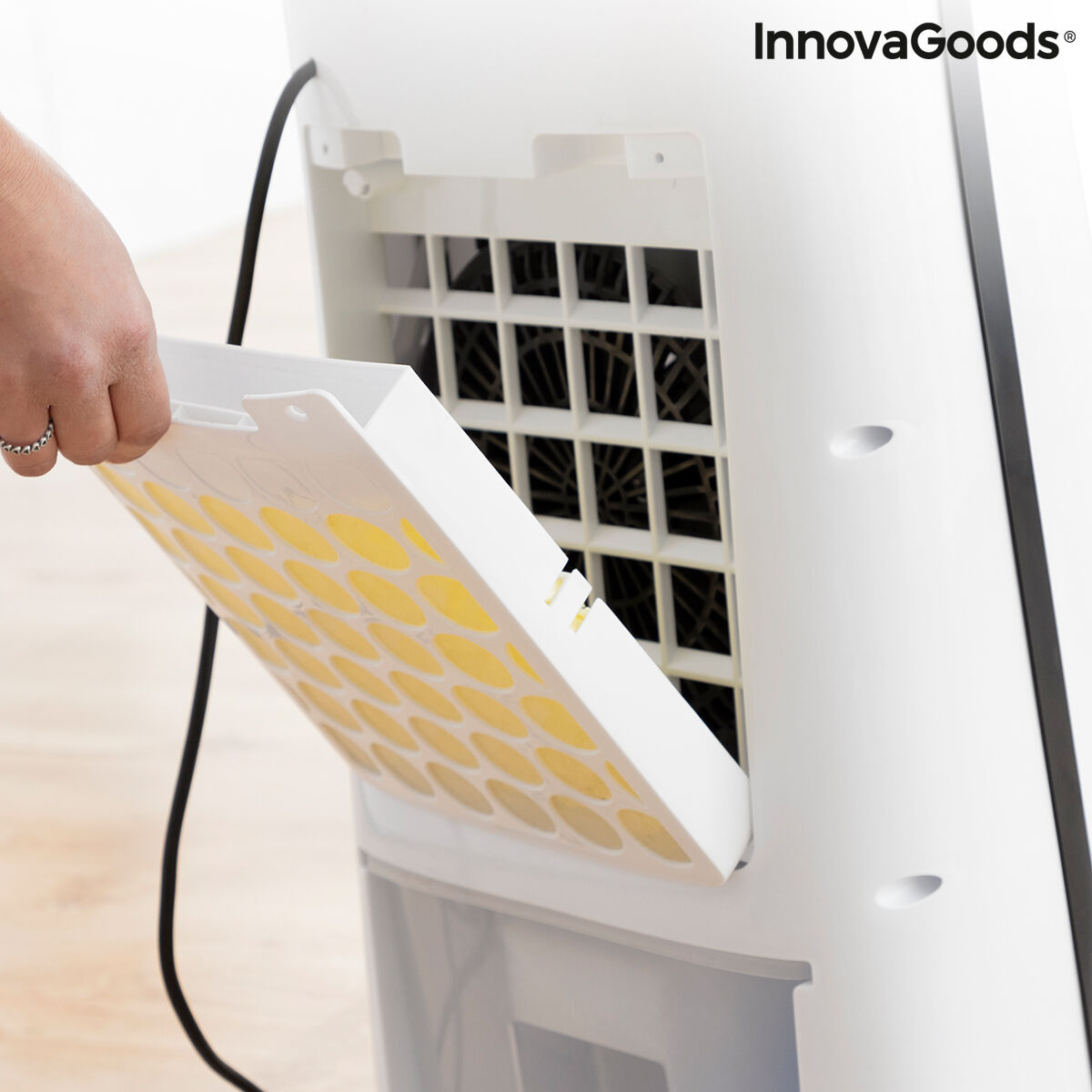 Bladloze, verdampende airconditioner met LED Evareer InnovaGoods EVAREER Wit (Refurbished B)