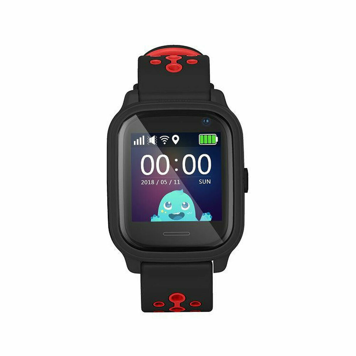 Smartwatch LEOTEC FT1133024 1,3" Zwart Staal Zwart/Rood Negro, rojo
