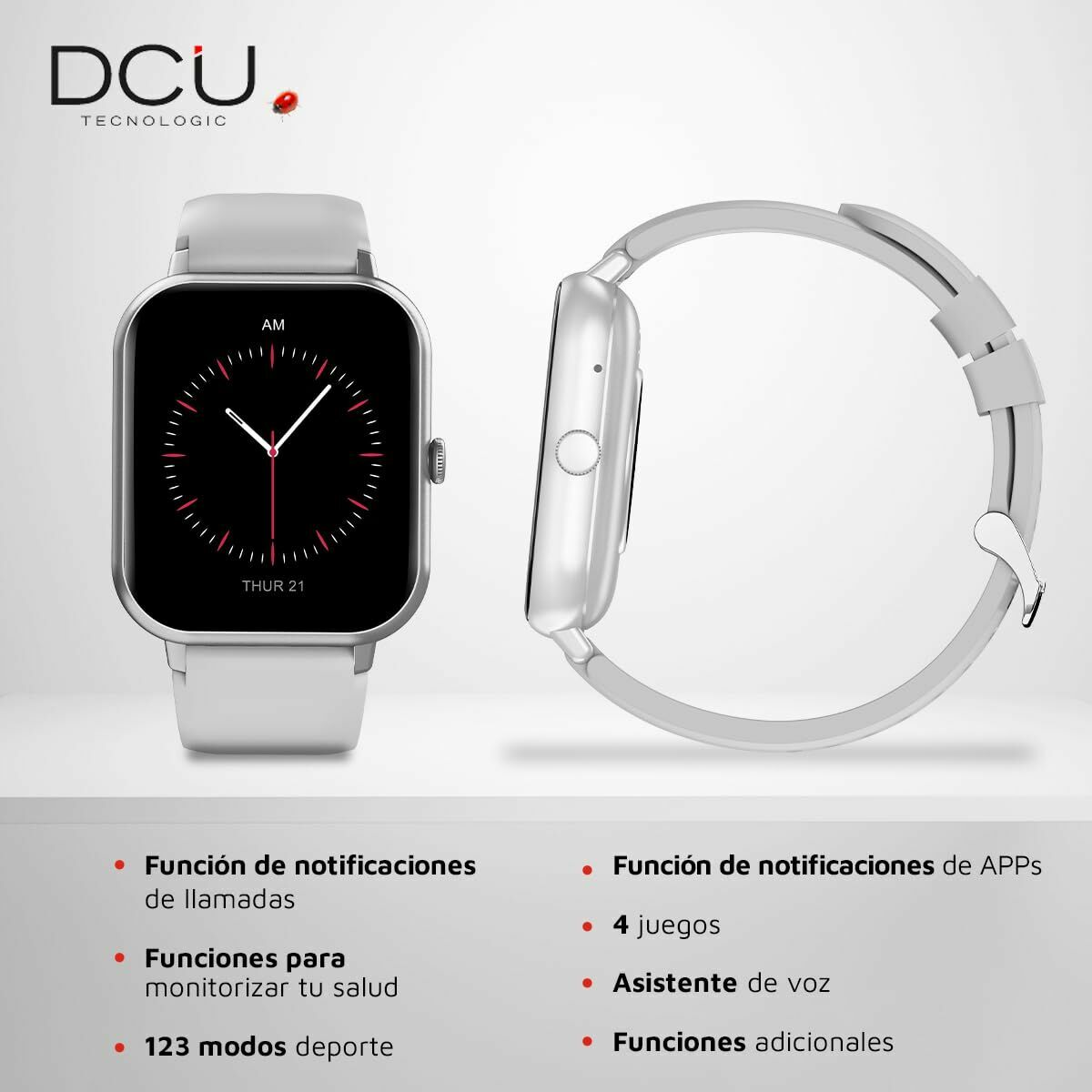Smartwatch DCU CURVED GLASS PRO 1,83" Grijs