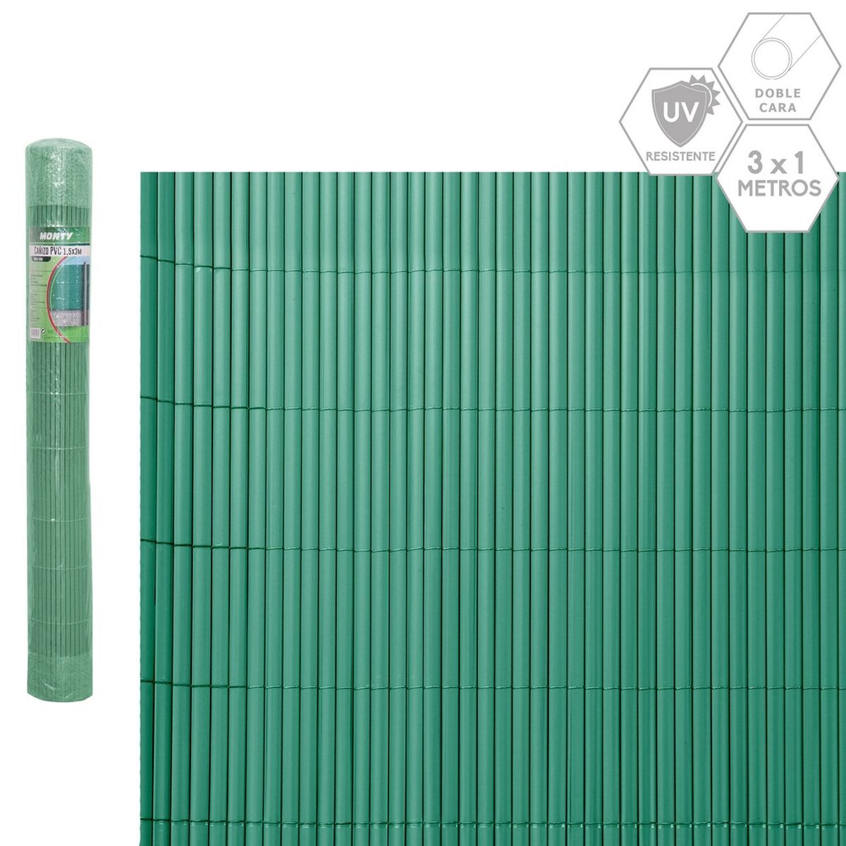 Tuinhek Groen PVC 1 x 300 x 100 cm