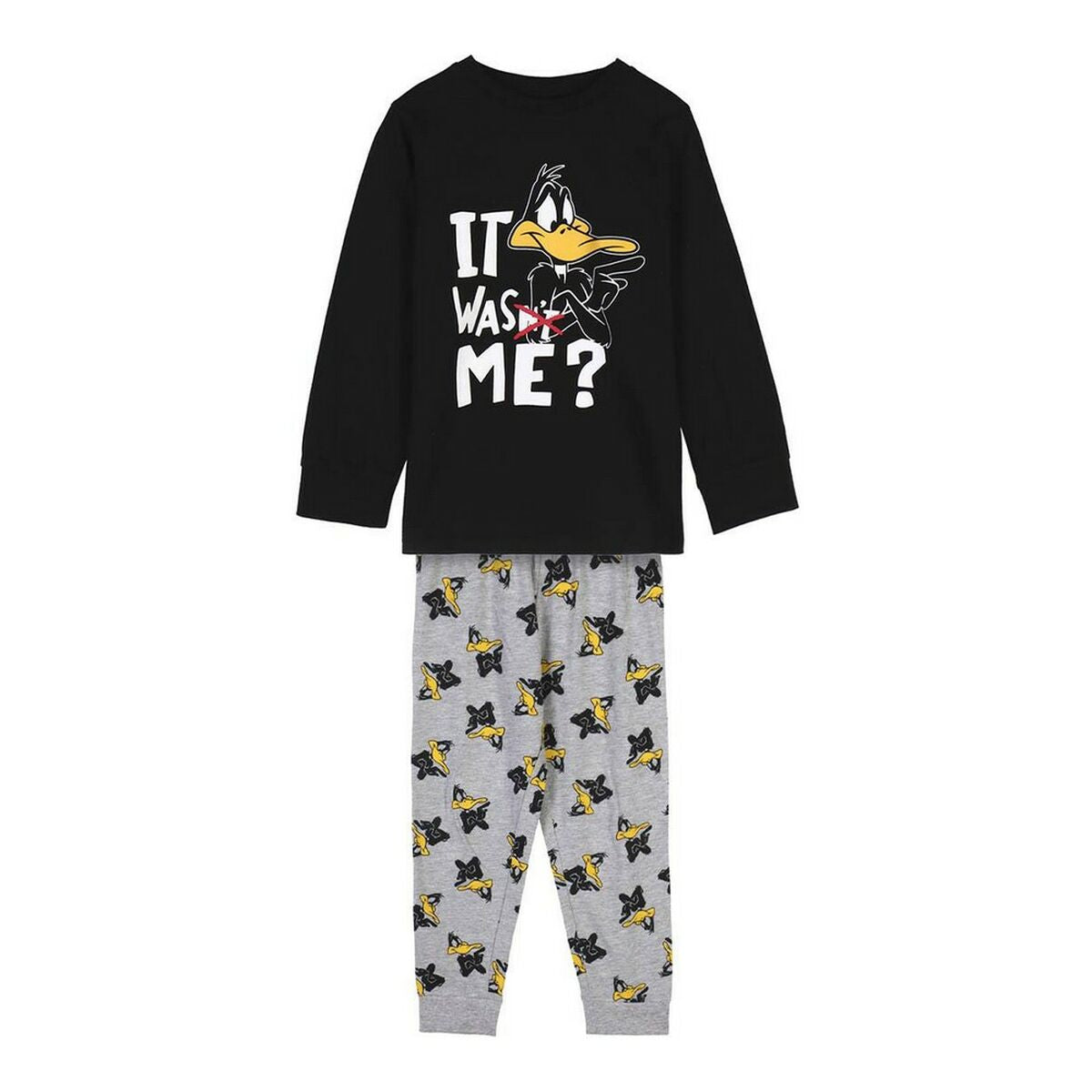 Pyjama Kinderen Looney Tunes Zwart