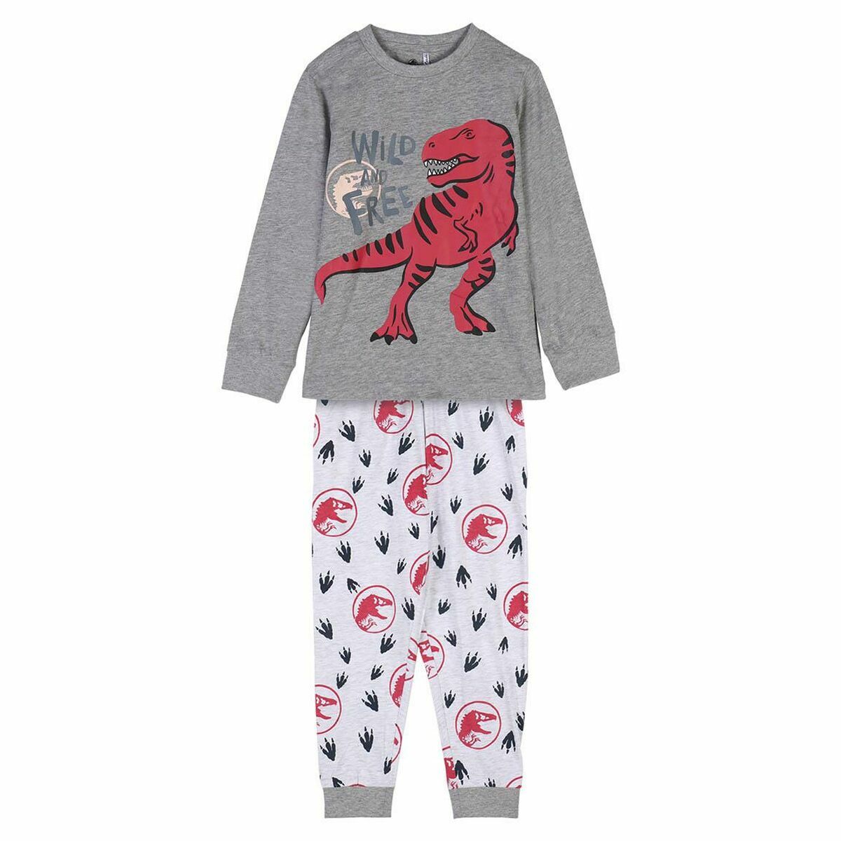 Pyjama Kinderen Jurassic Park Grijs
