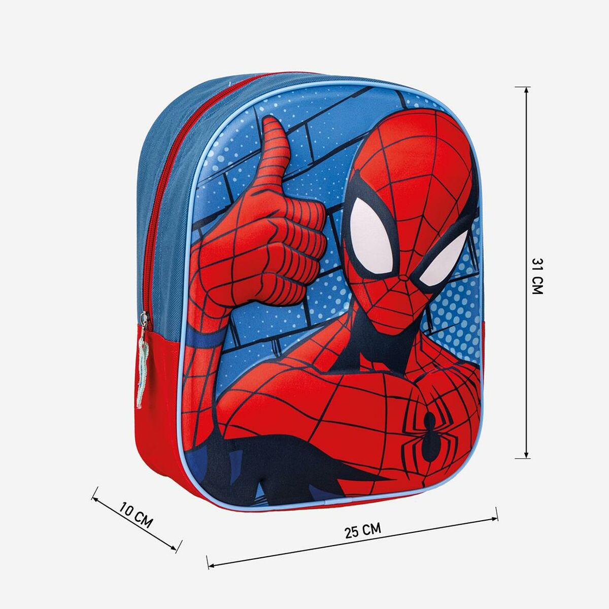 3D-Kinderrugzak Spider-Man Rood Blauw 25 x 31 x 10 cm