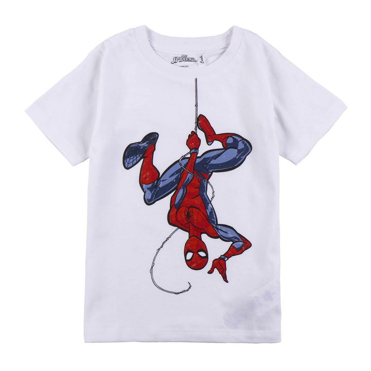 T-Shirt met Korte Mouwen voor kinderen Spider-Man Wit