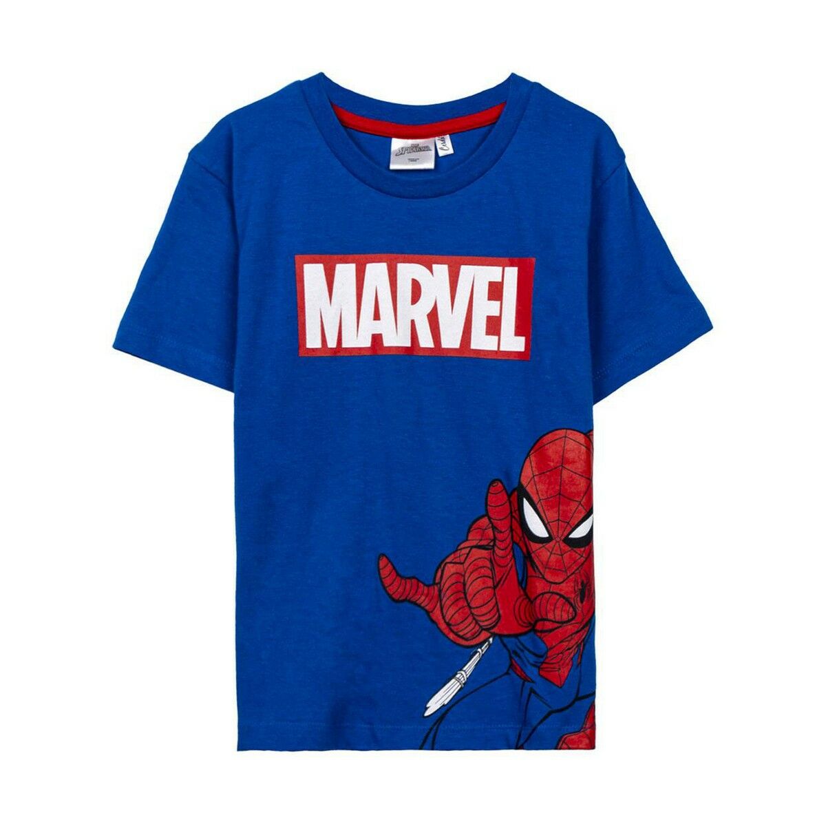 T-Shirt met Korte Mouwen voor kinderen Spider-Man Blauw Kinderen