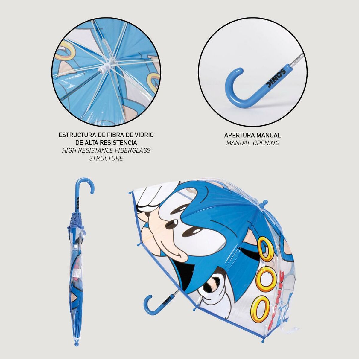 Paraplu Sonic Ø 71 cm Blauw PoE 45 cm