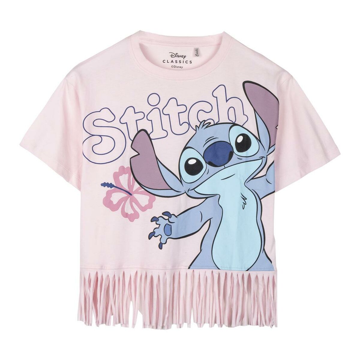 T-Shirt met Korte Mouwen voor kinderen Stitch Blauw