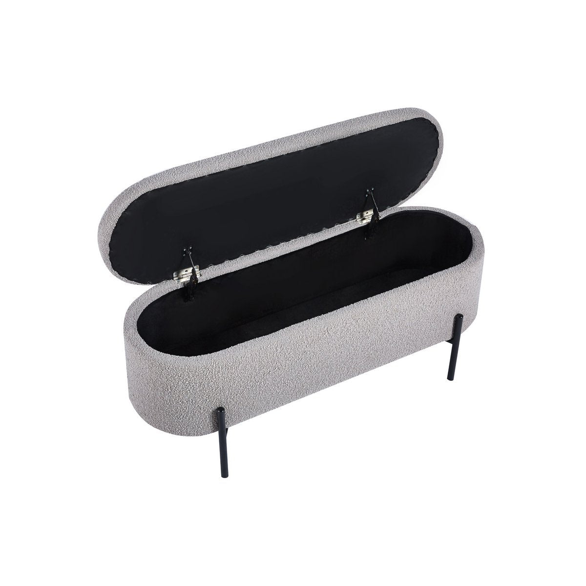 Bedbank met opbergfunctie taupe