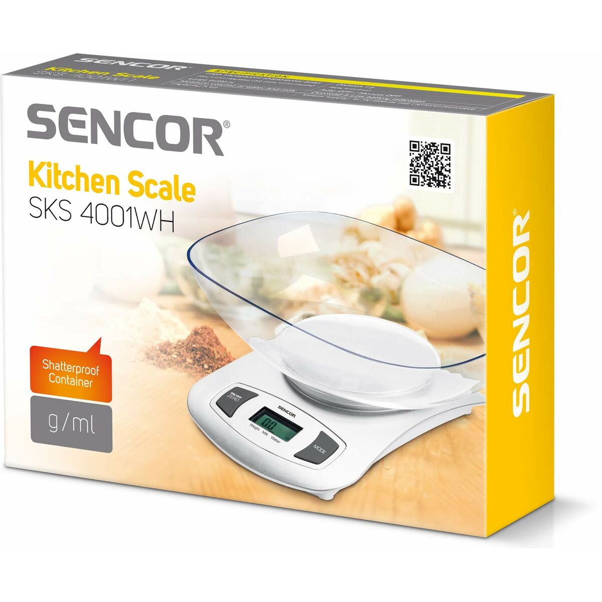 keukenweegschaal Sencor SKS 4001WH Wit 5 kg 2 L