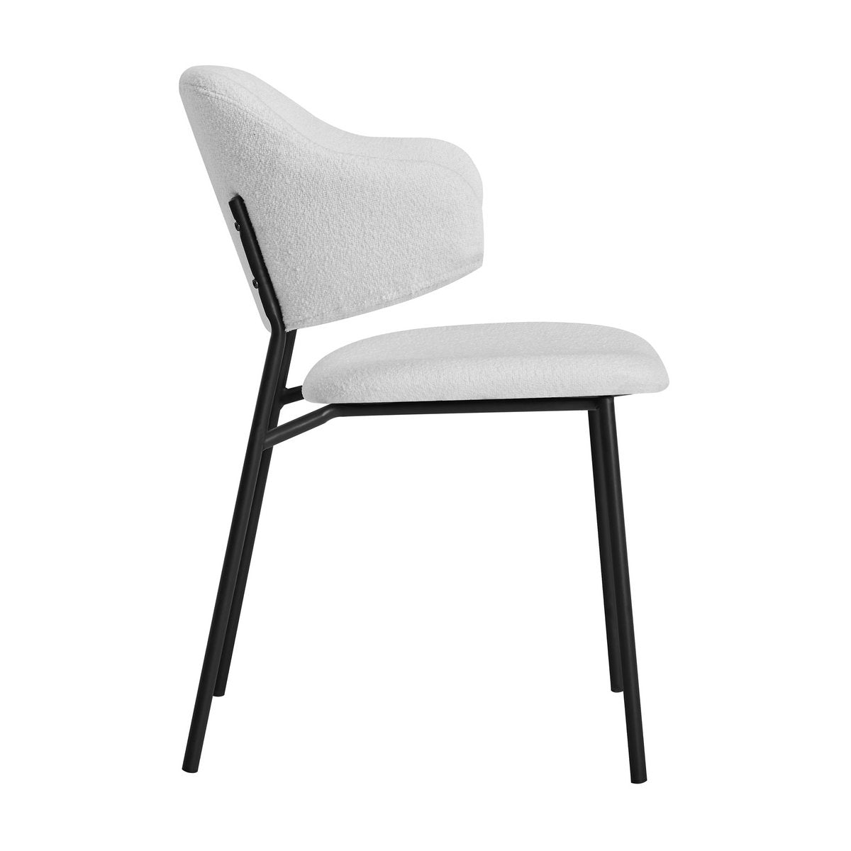 Bouclé fauteuil set van 2 wit